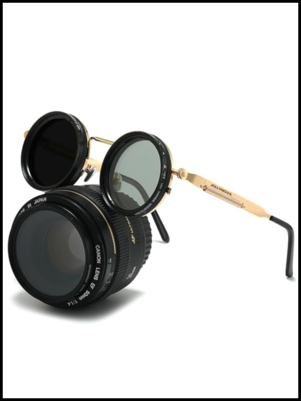Steampunk Adjustable Tint Sunglasses Polarized ND Filter Lenses Metal Frame